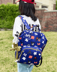 Pañalera Morral Mickey Mouse Azul Navy