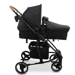 Coche Moisés Con Porta Bebé Travel System Prima Negro Bebesit Lateral