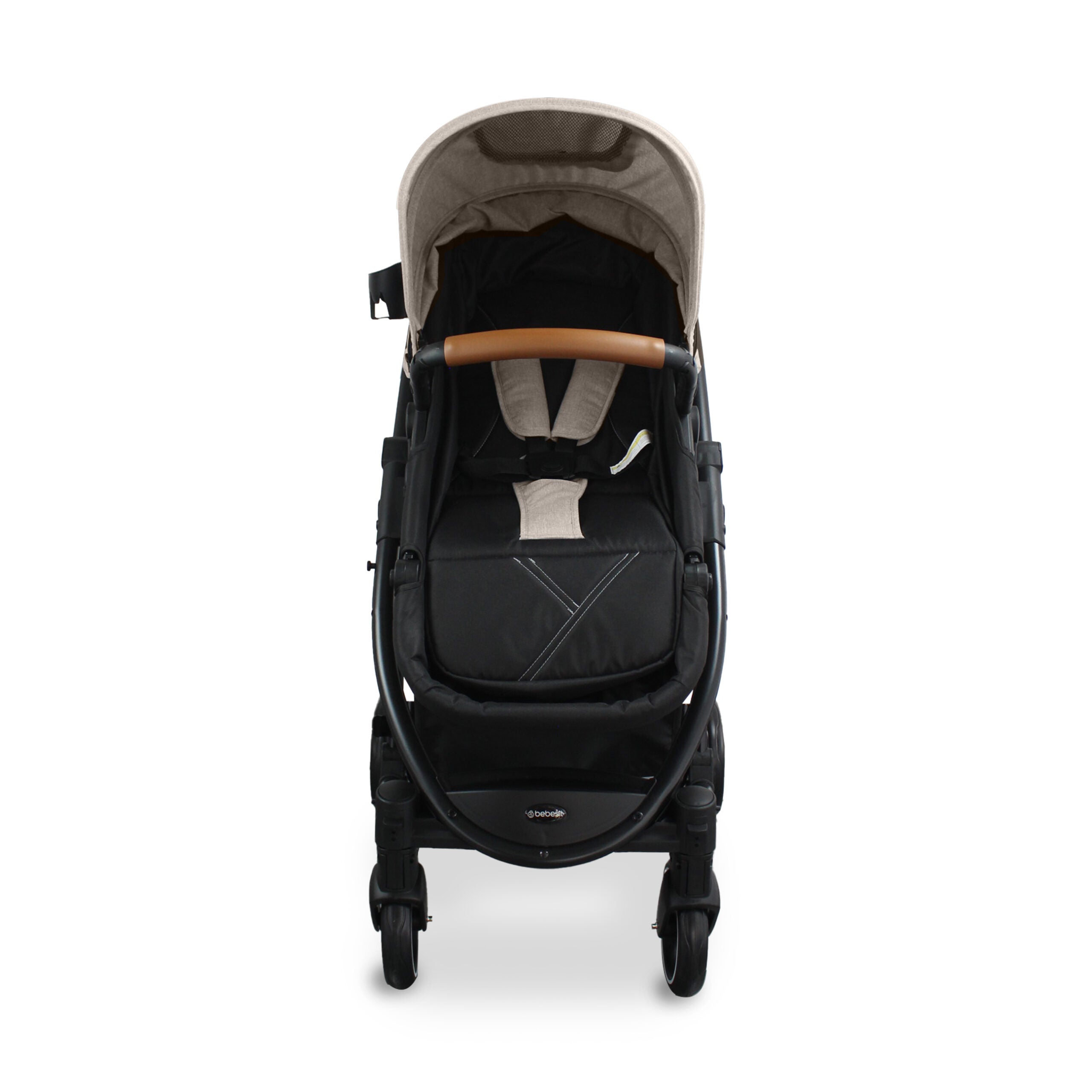 Coche Moisés Con Porta Bebé Travel System Prima Beige Bebesit Reposapiés