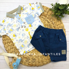 Conjunto Polo Safari Travesuras Infantiles