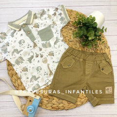 Conjunto Polo Safari Travesuras Infantiles