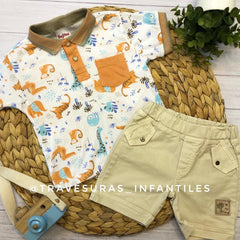 Conjunto Polo Safari Travesuras Infantiles