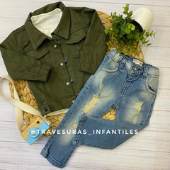 Conjunto 3 Piezas Chaqueta Verde AVALON