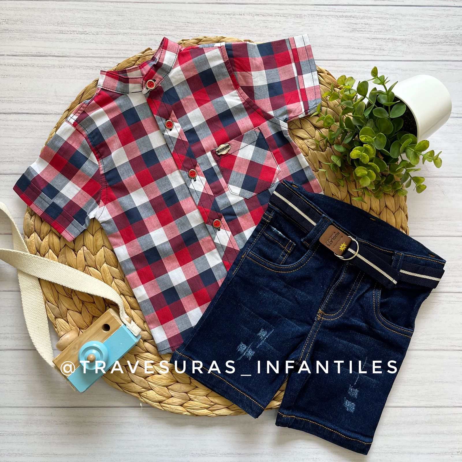 Conjunto Camisa Y Bermuda Jean RUGLATS