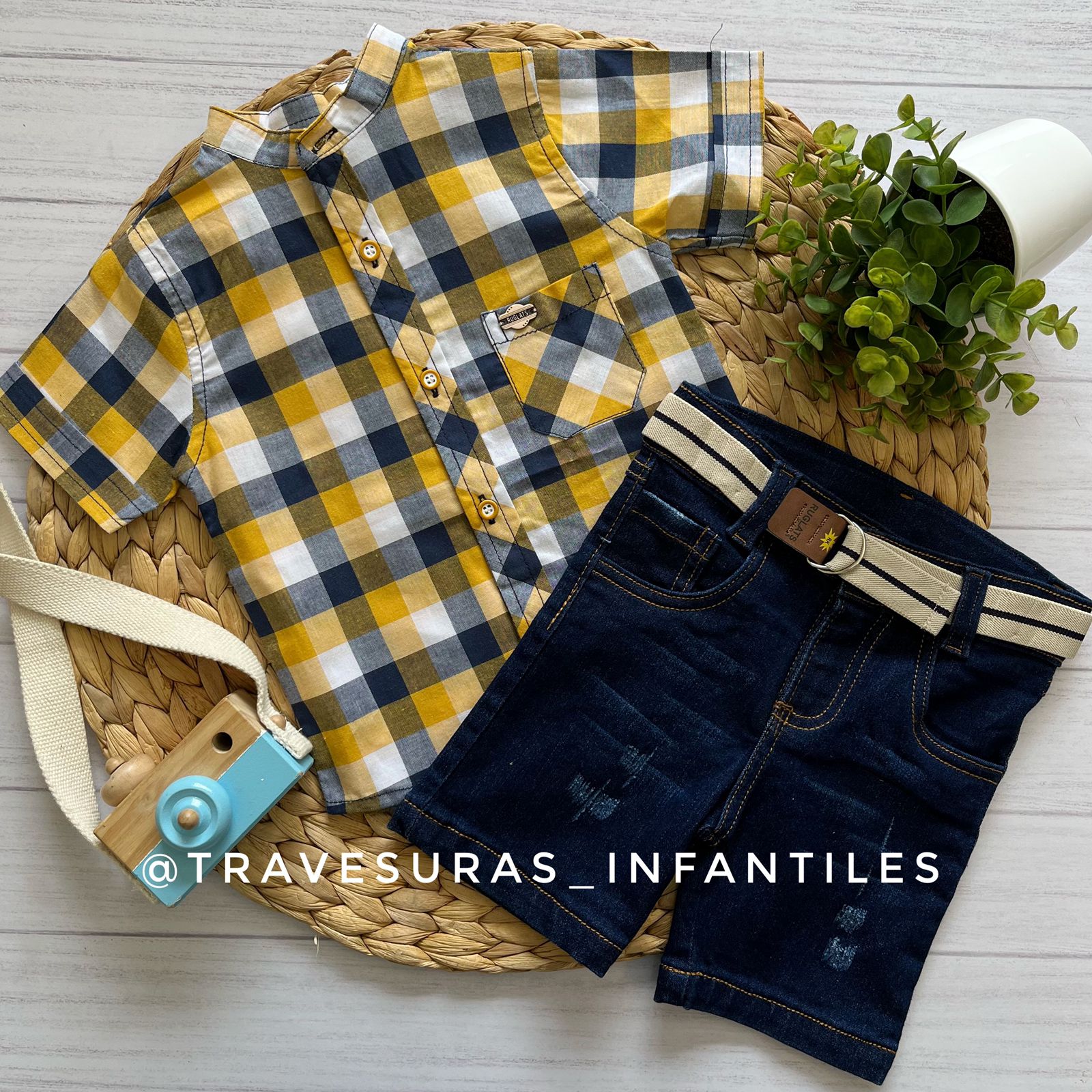 Conjunto Camisa Y Bermuda Jean RUGLATS