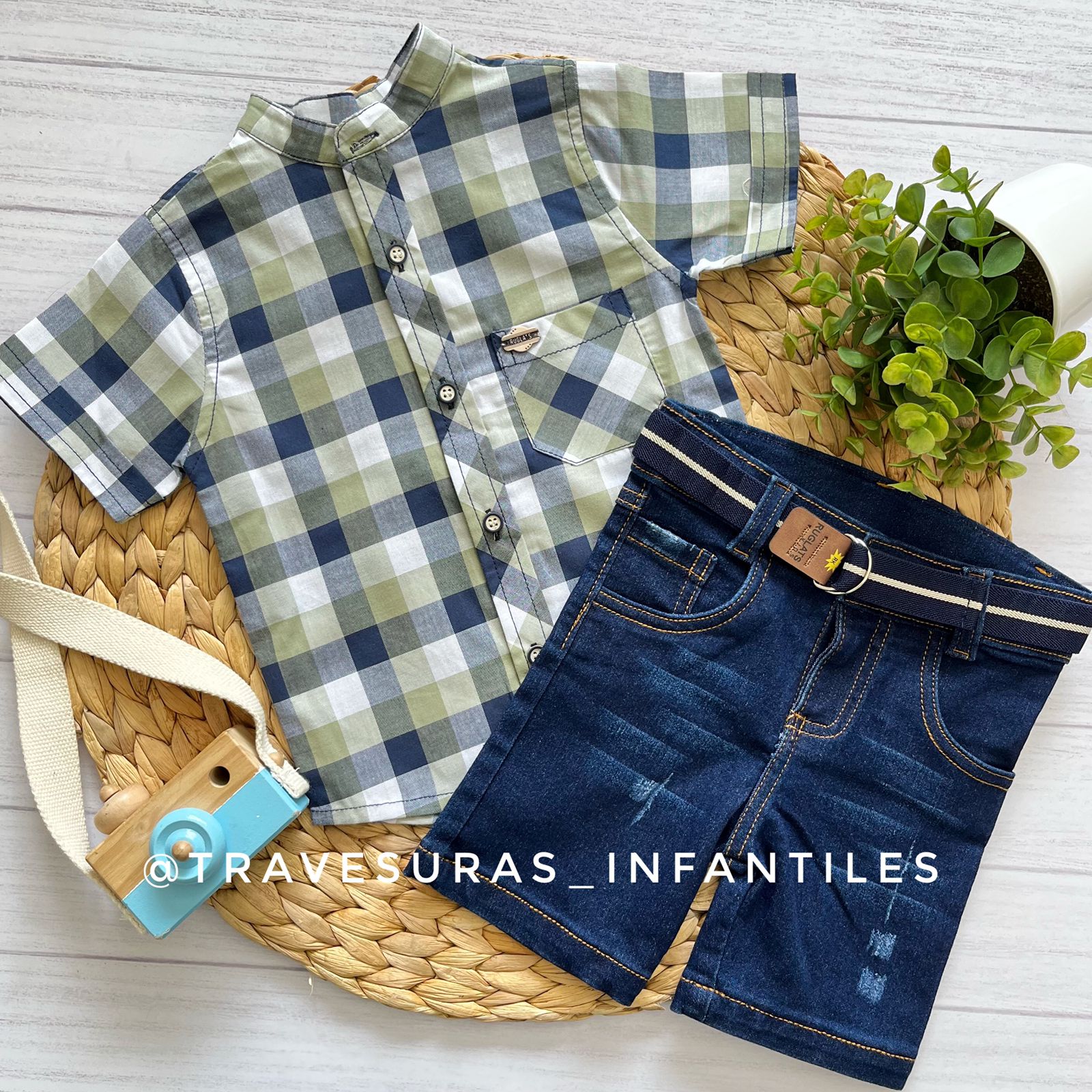 Conjunto Camisa Y Bermuda Jean RUGLATS