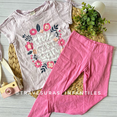 Conjunto Leggins Girl Flores PETIT POUPEE