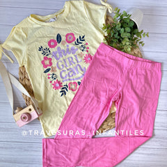 Conjunto Leggins Girl Flores PETIT POUPEE