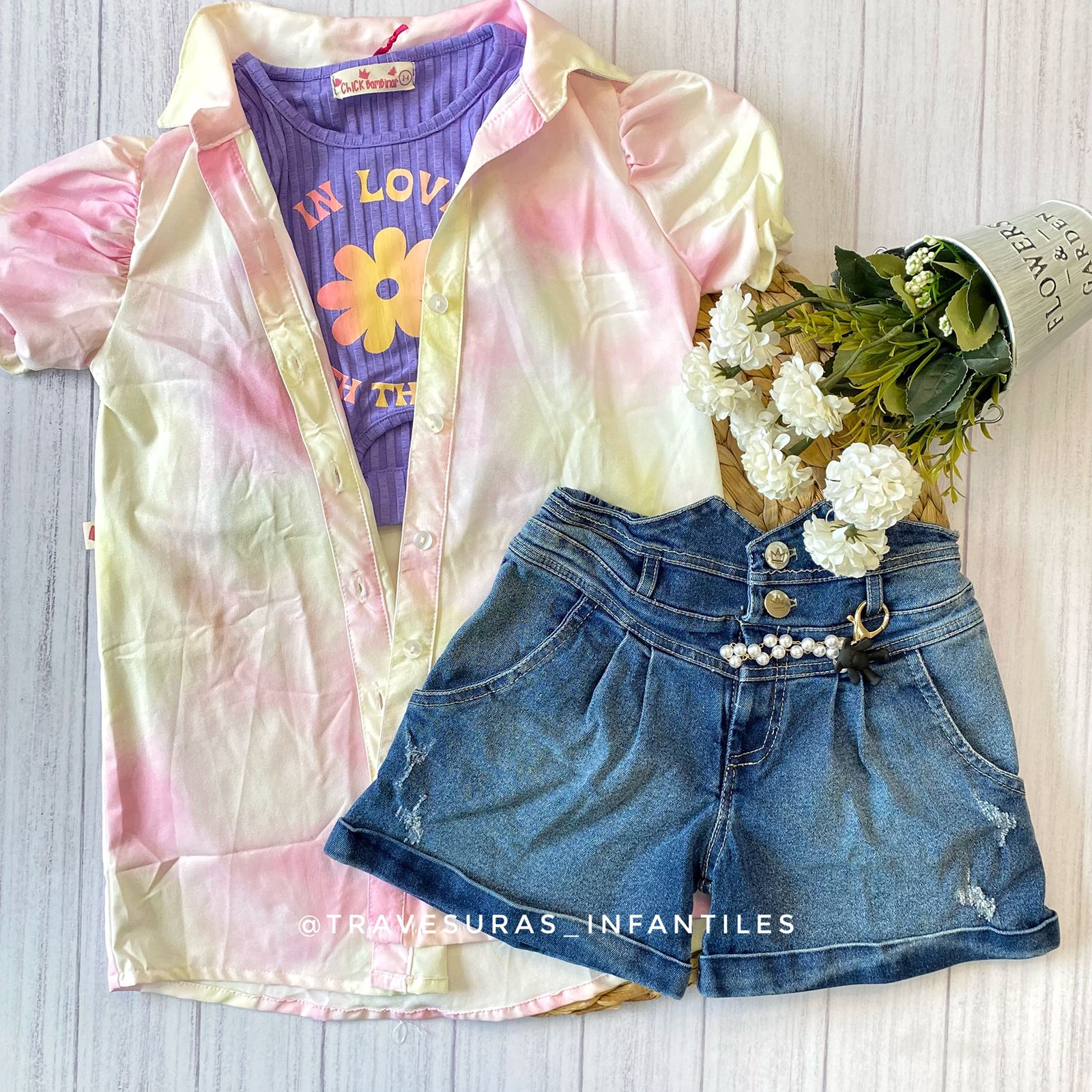 Conjunto Camisa Tornasol CHICK BAMBINAS