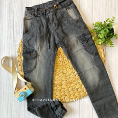 Jean Jogger Negro Niño MEGA OXI