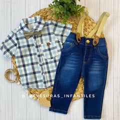 Conjunto Camisa Cuadros QBABY