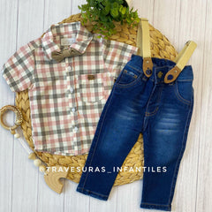 Conjunto Camisa Cuadros QBABY