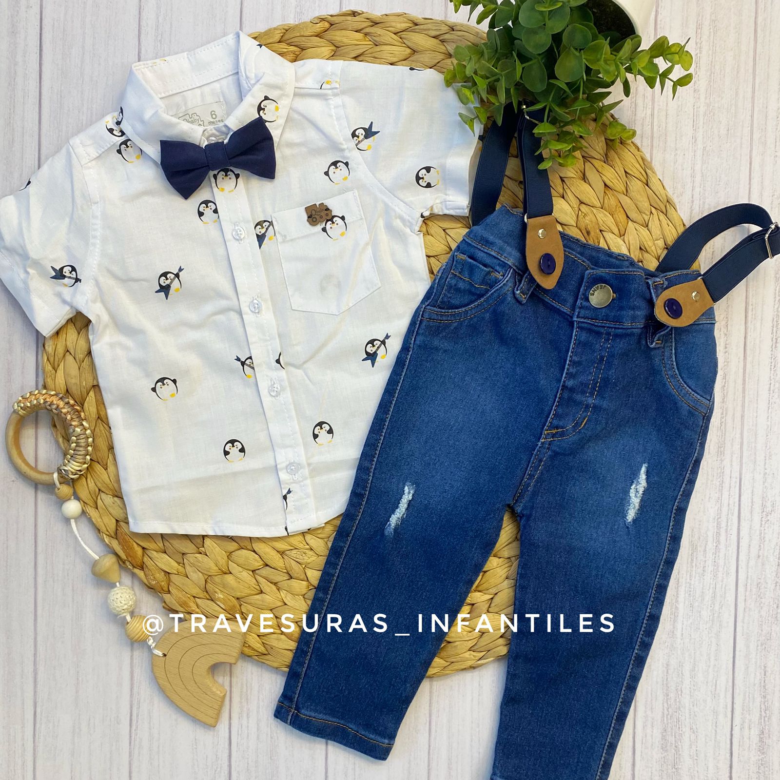 Conjunto Camisa Pingüinos QBABY