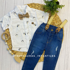 Conjunto Camisa Pingüinos QBABY