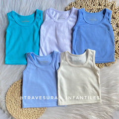 Set X5 Camisillas Esqueleto Colores