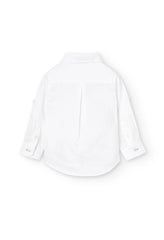 Camisa Elegant Lino Blanco Manga Larga Boboli