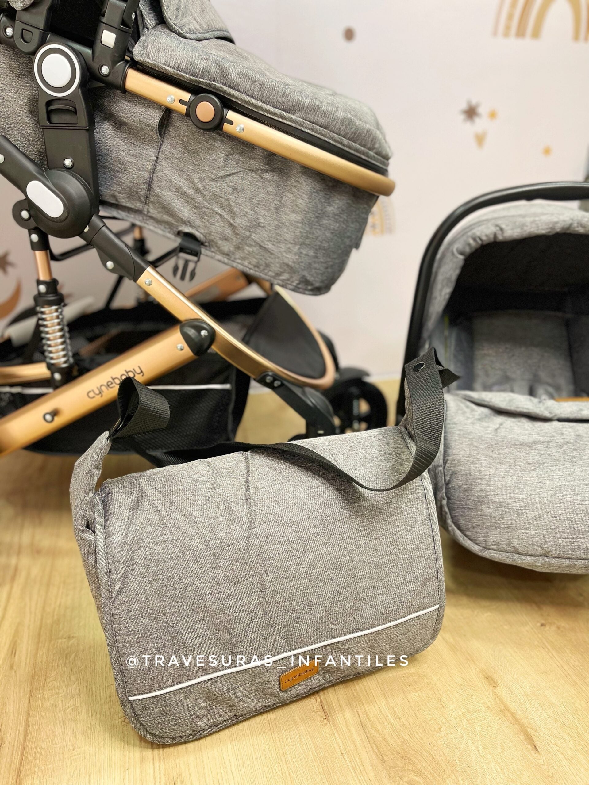 Coche Travel System Gese Baby Gris CYNEBABY