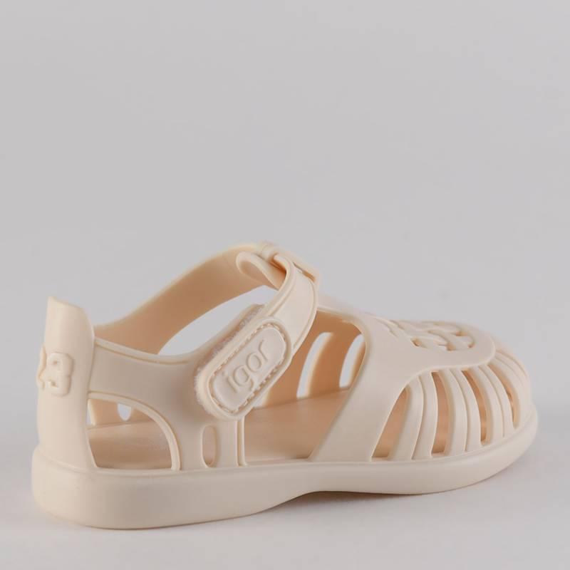 Sandalias Tobby Solid Marfil Igor Cierre