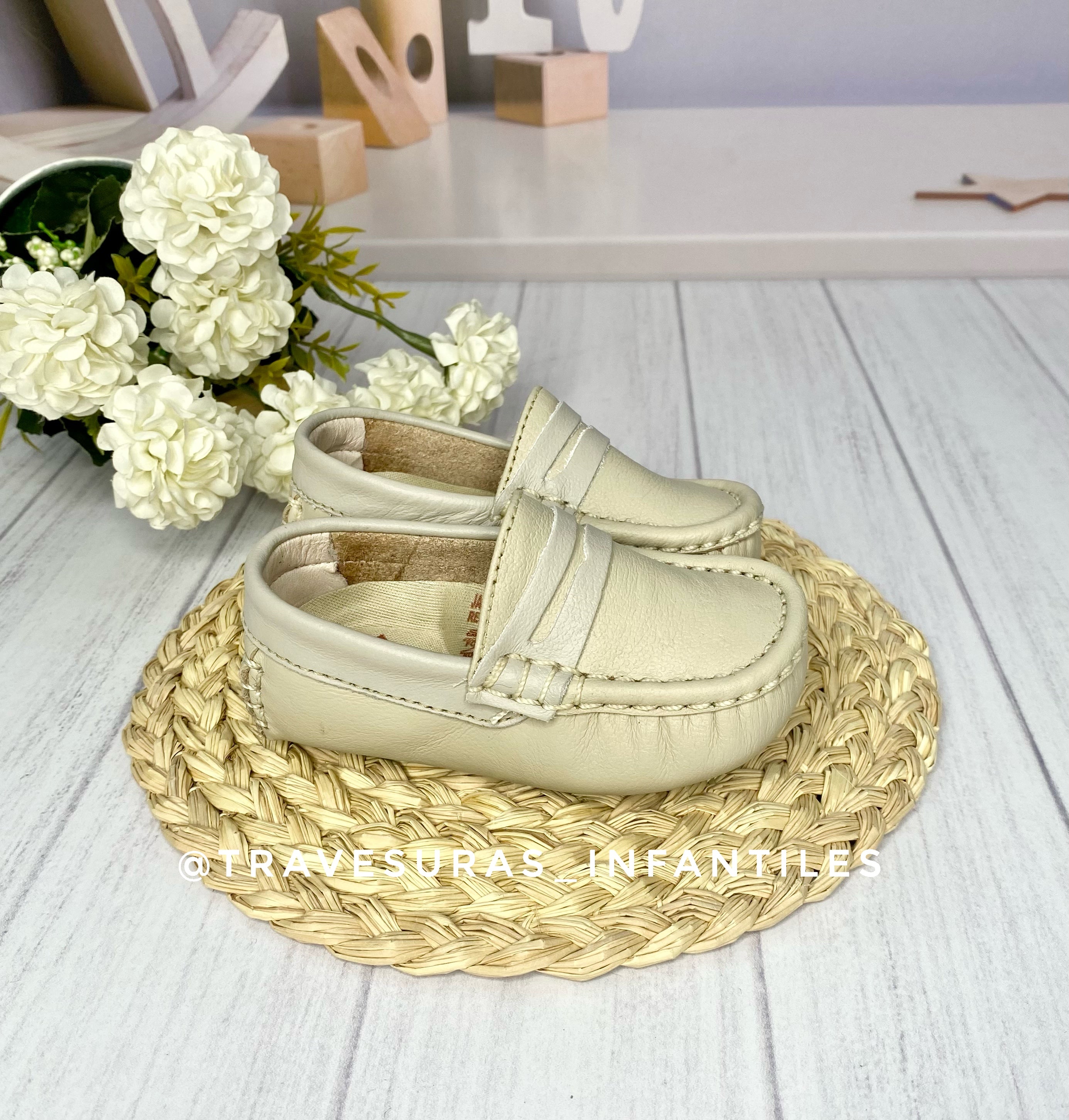 Mocasines Para Niño Beige