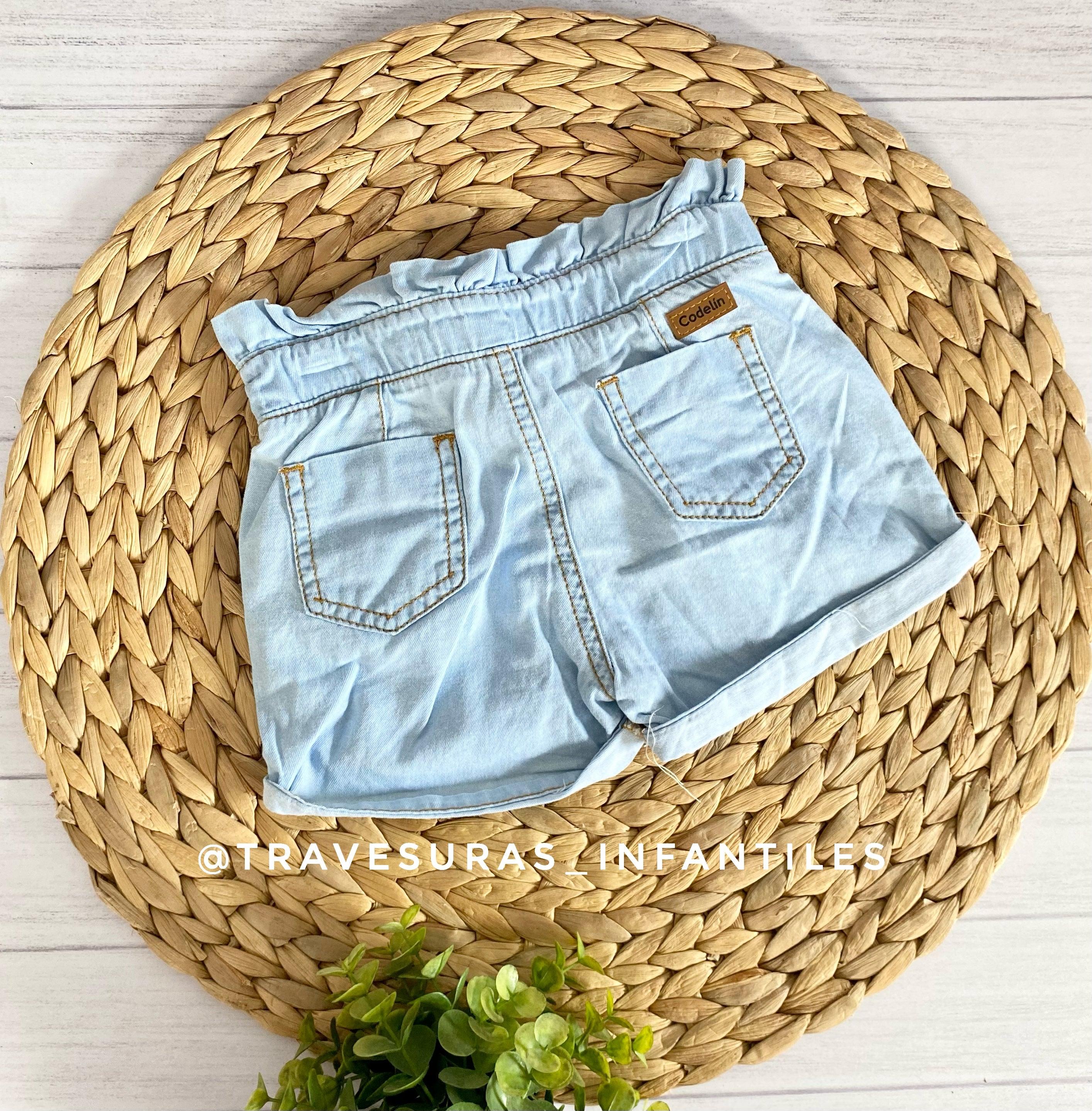 Short Blue Niña Travesuras Infantiles