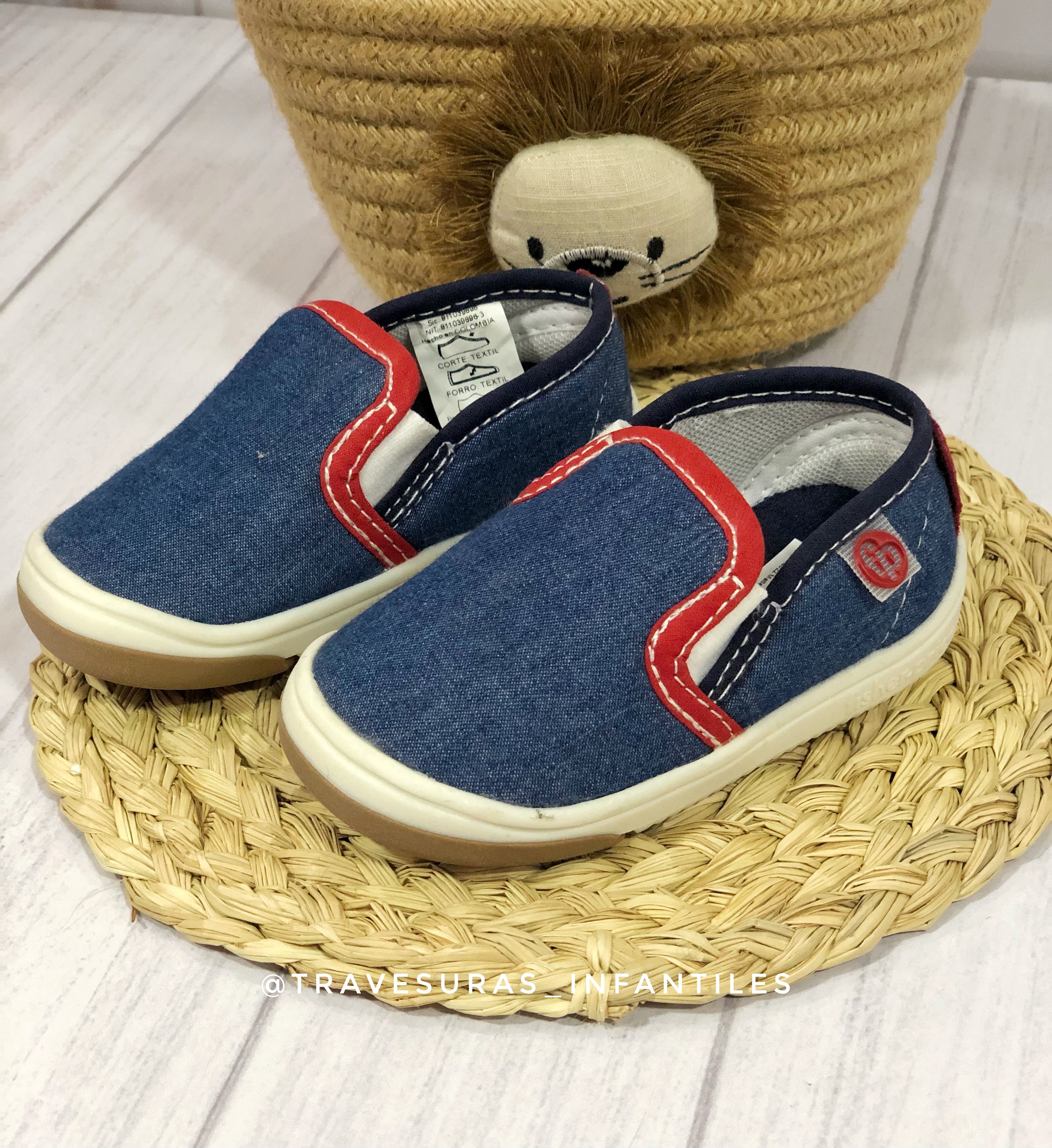 Zapato Tipo Vans Azul Travesuras Infantiles