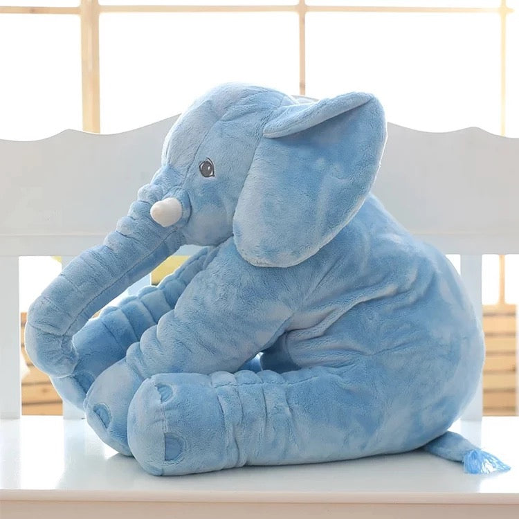 Almohada Elefante Con Cobija Azul Travesuras Infantiles
