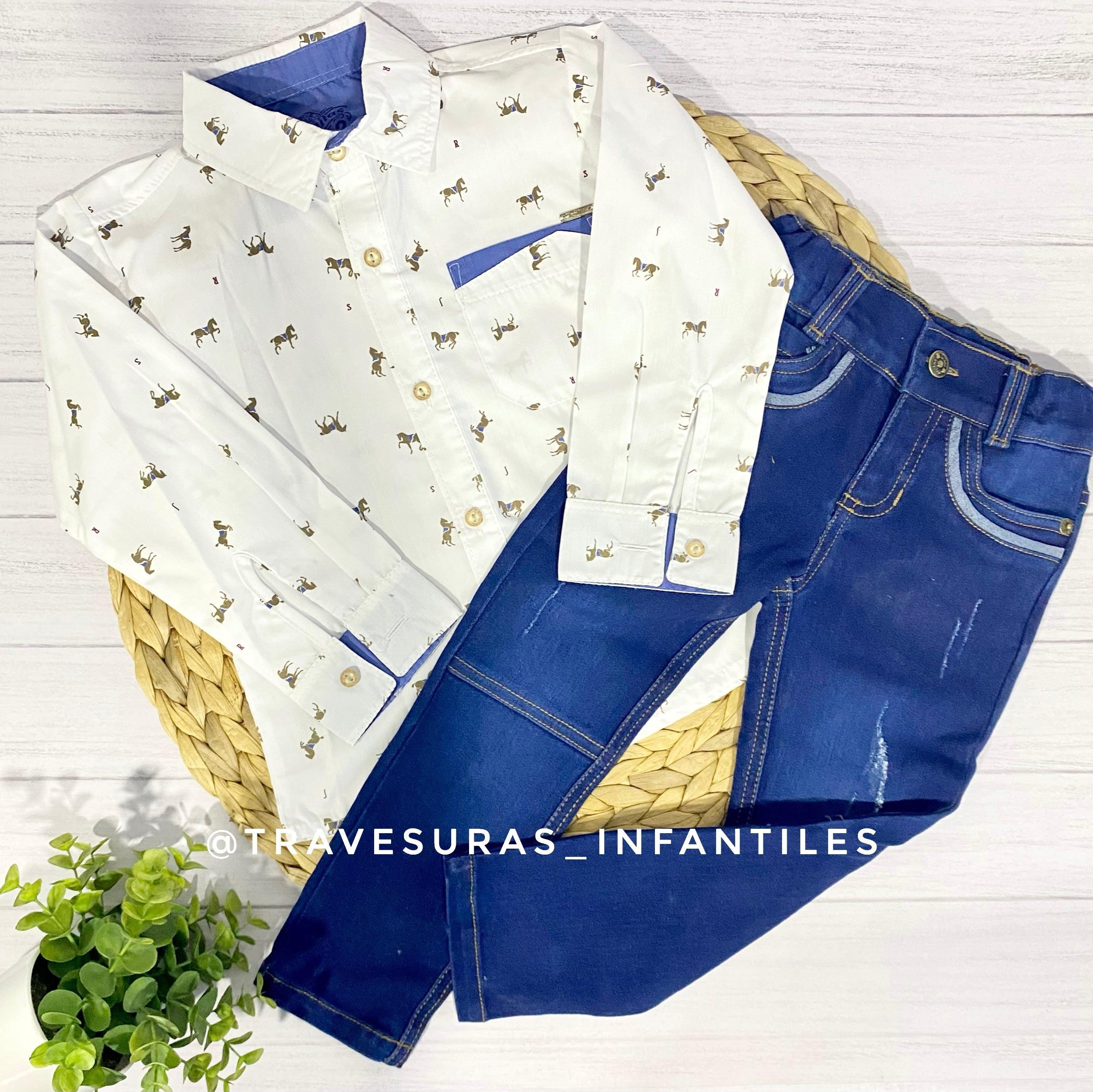 Conjunto Camisa Caballitos Travesuras Infantiles