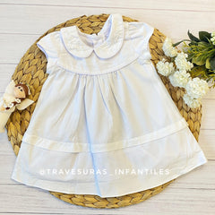 Vestido Cuello Bebé Blanco STAR BABY