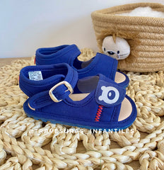 Sandalias Osito Azul Huellitas