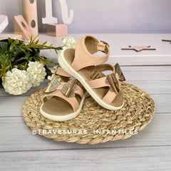 Sandalias Moño Nude Piedritas Diseño