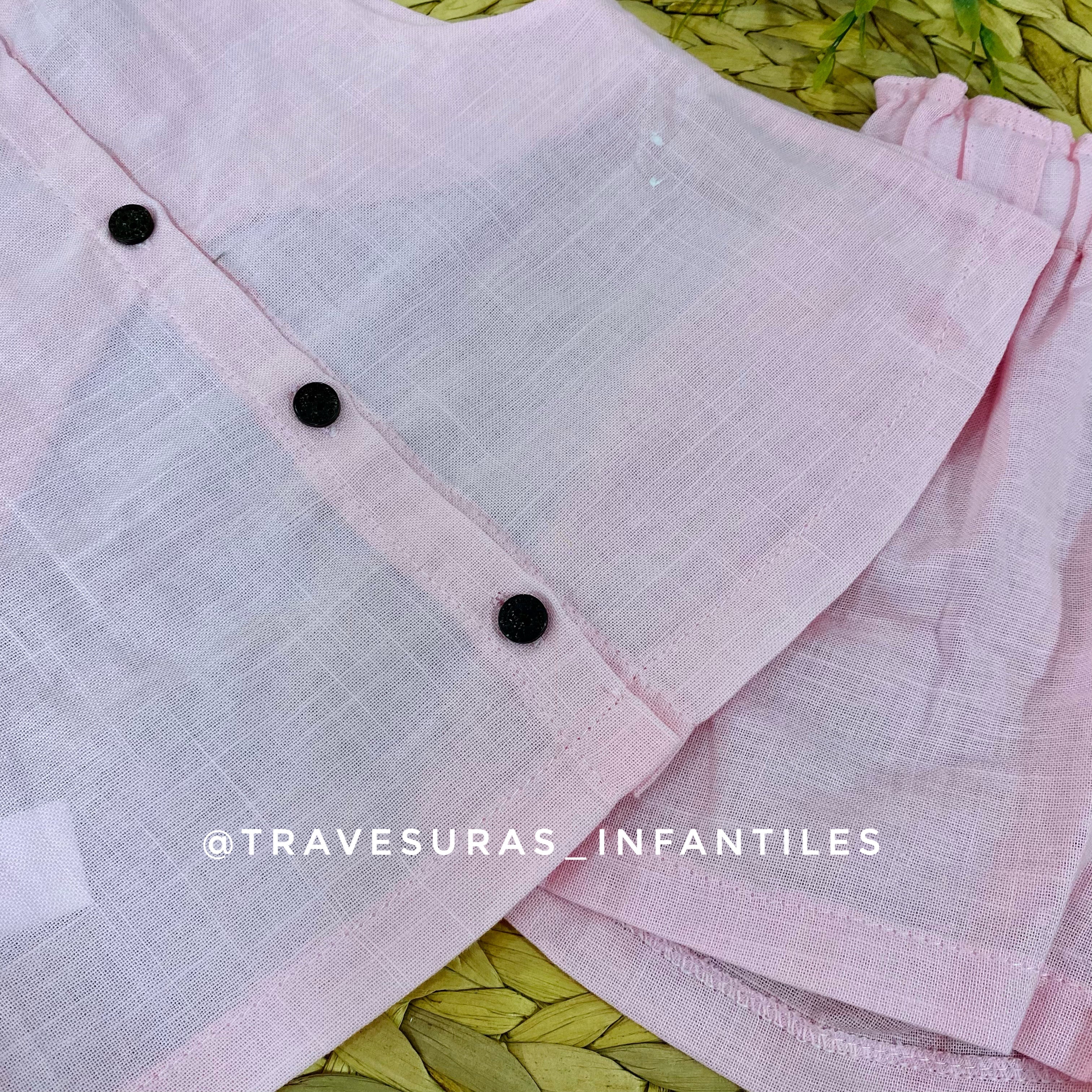 Conjunto En Lino Niña Travesuras Infantiles