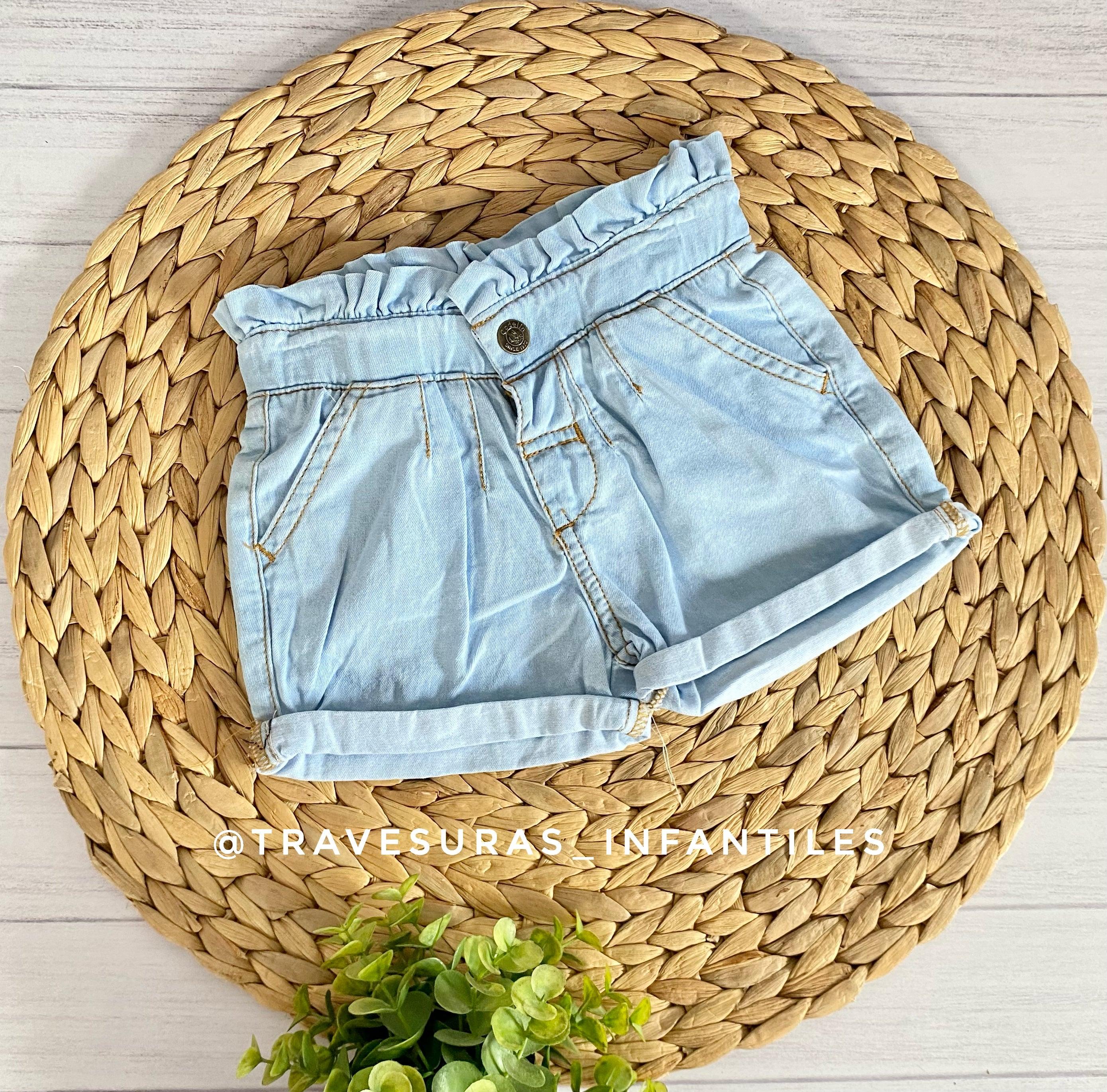 Short Blue Niña Travesuras Infantiles