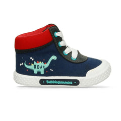 Tenis Bota Dino Roar Azul Detalles