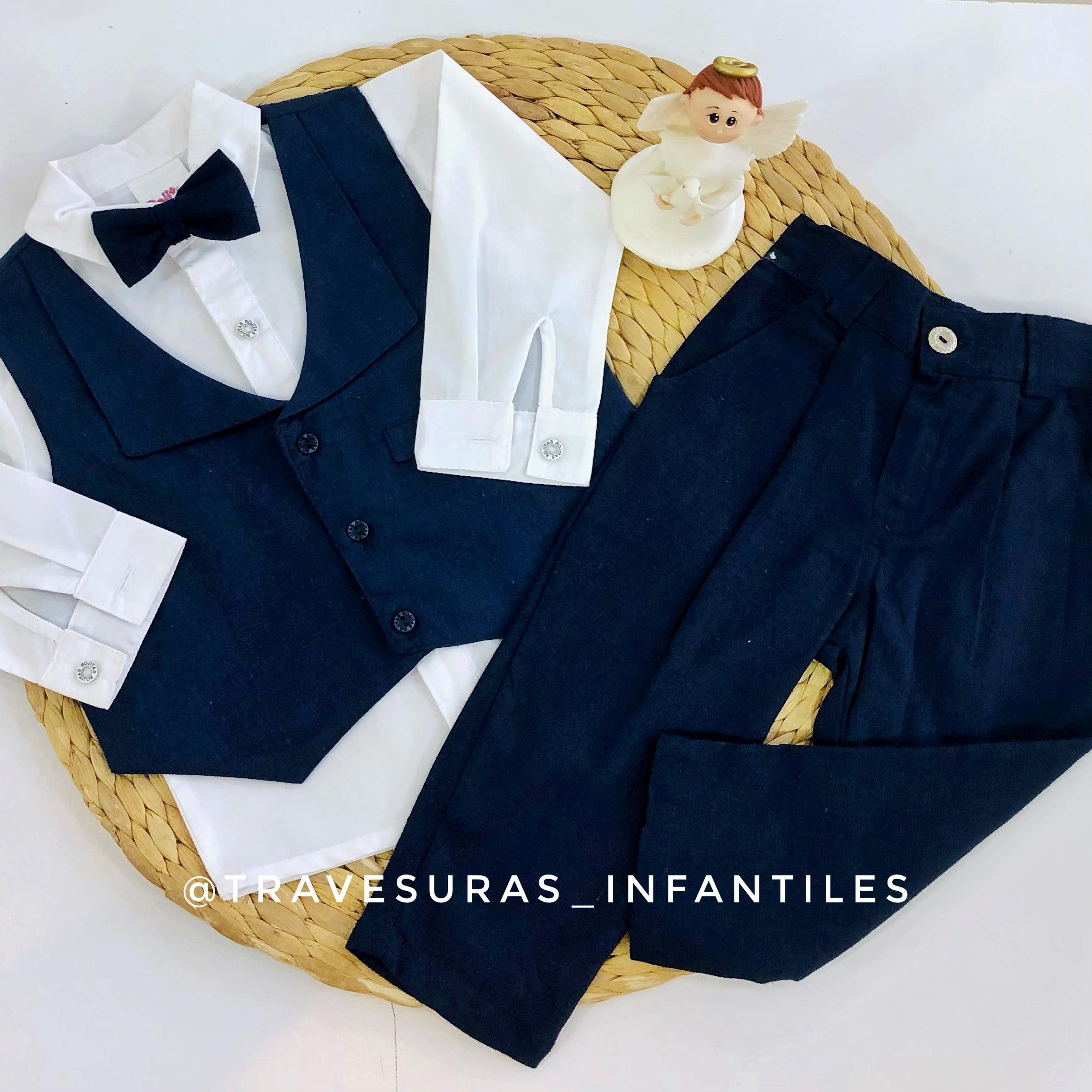 Conjunto Chaleco Azul Oscuro Travesuras Infantiles