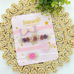 Set x4 Balacas Rosas Lila Jireh