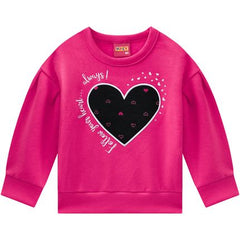 Sudadera Corazones Fucsia Kyly KYLY