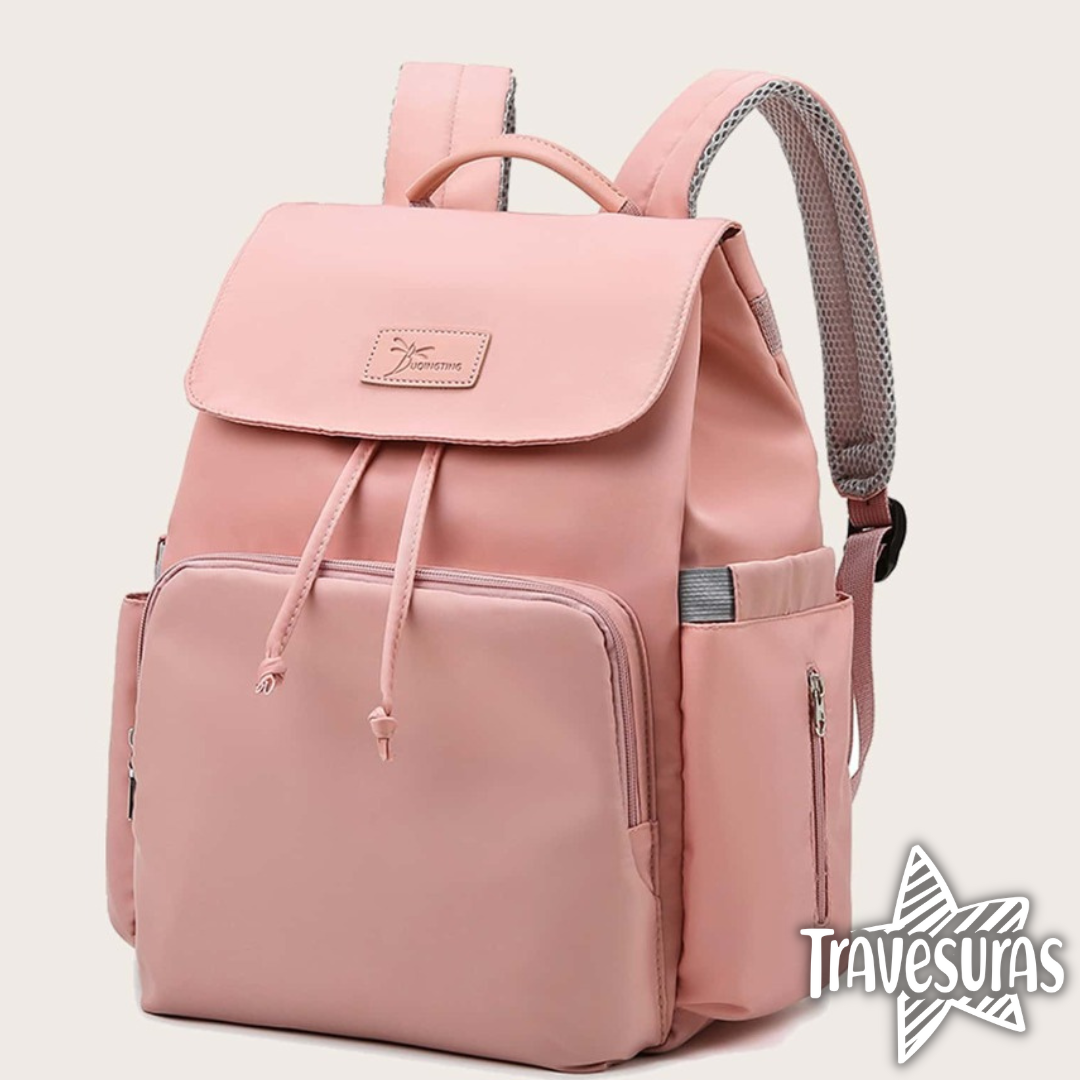 Pañalera Morral Con Imán Colores Rosa