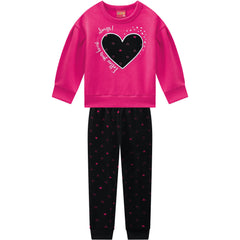 Sudadera Corazones Fucsia Kyly KYLY