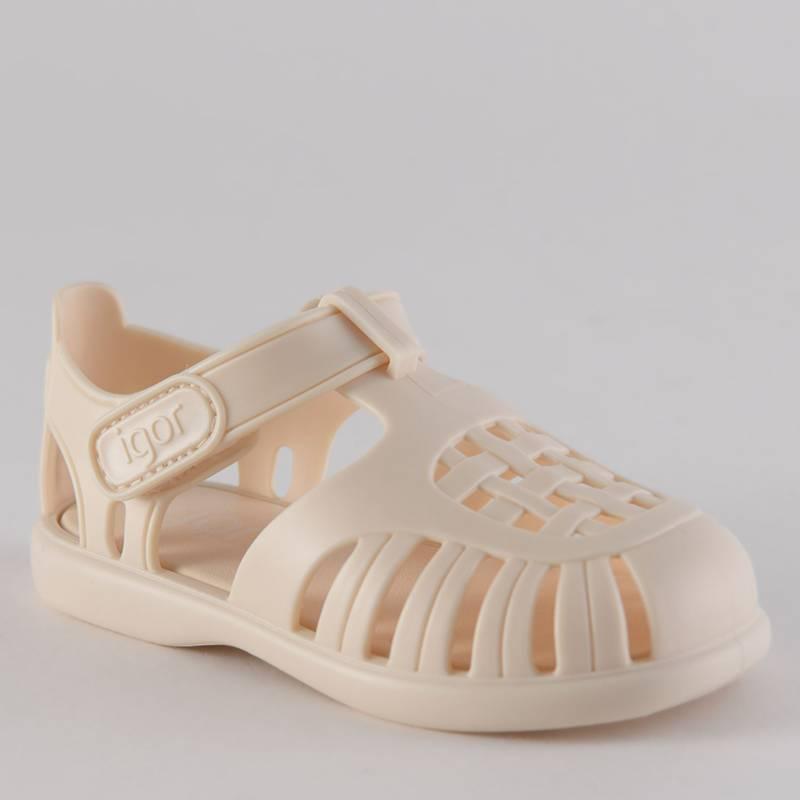 Sandalias Tobby Solid Marfil Igor Color