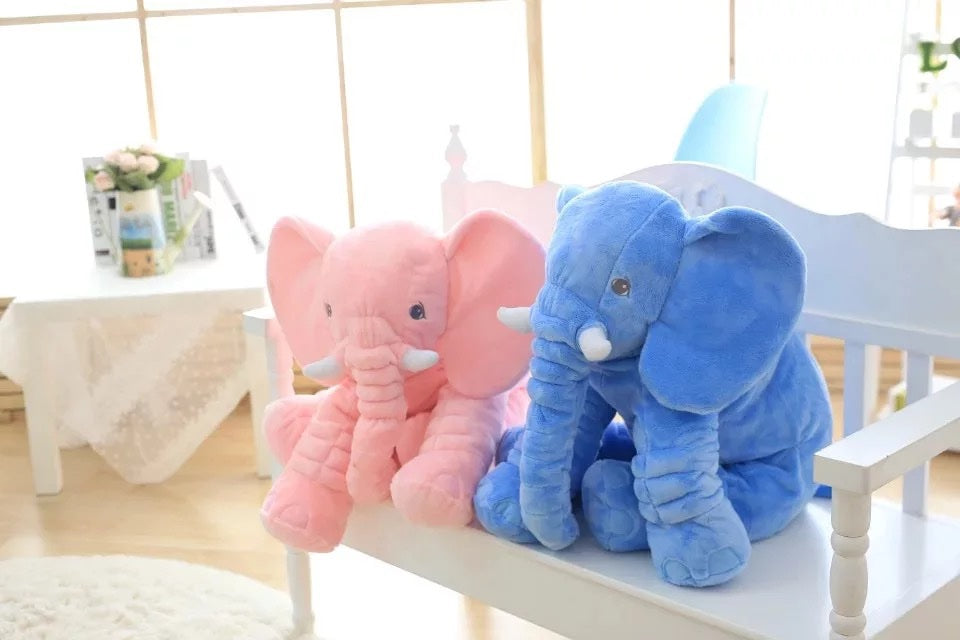 Almohada Para Bebé Elefante Sin Cobija Azul Compañía