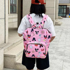 Pañalera Morral Mickey Mouse Rosa Correas