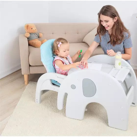 Comedor Para Bebé 2 En 1 Elefante Aguamarina Maxibaby Escritorio