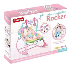 Silla Mecedora Rocker Monkey Rosa Travesuras Infantiles