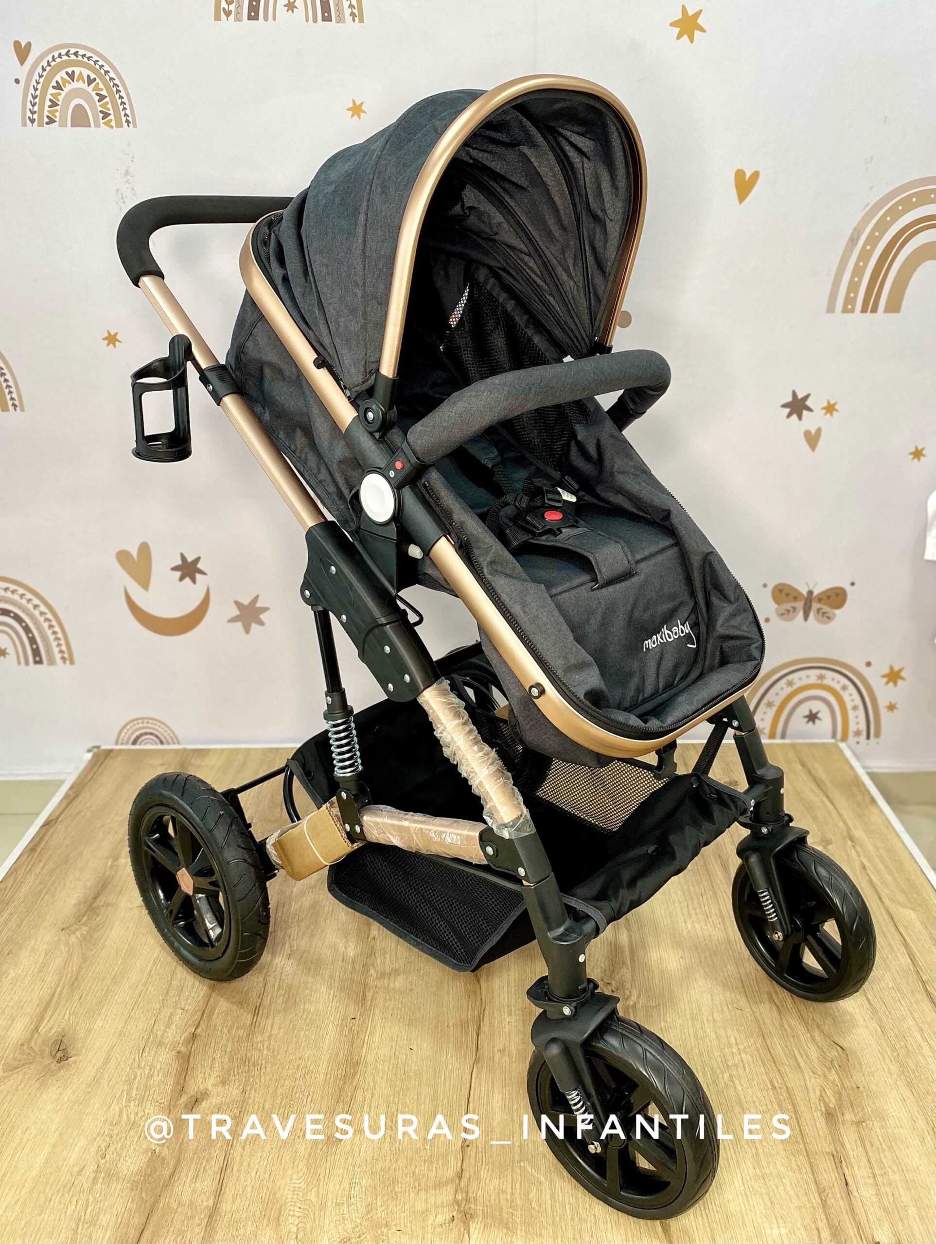 Coche Moisés Milano Gris Oscuro Maxibaby Barra