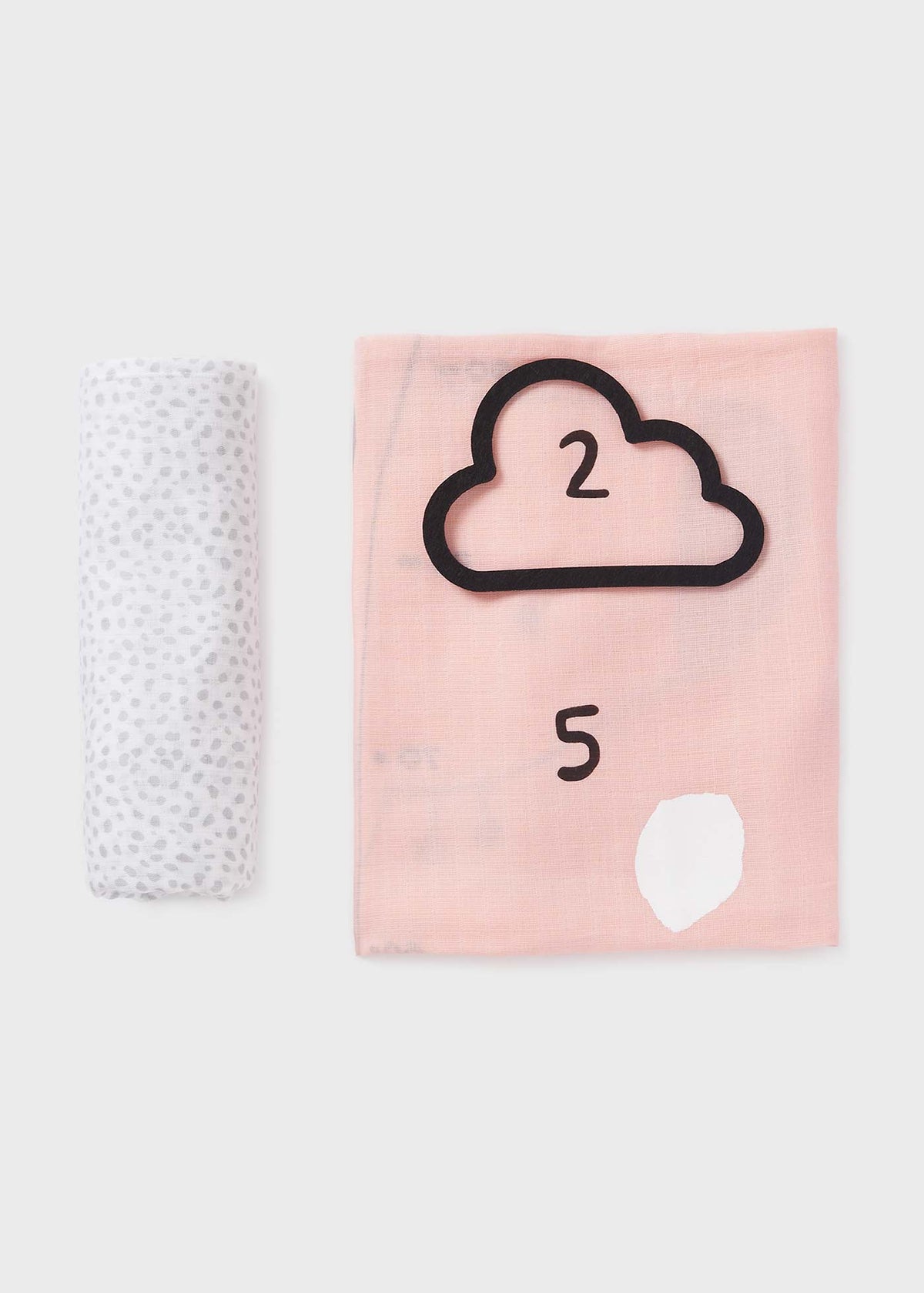 Set 2 Piezas Muselinas Con Medidor Rosa Mayoral