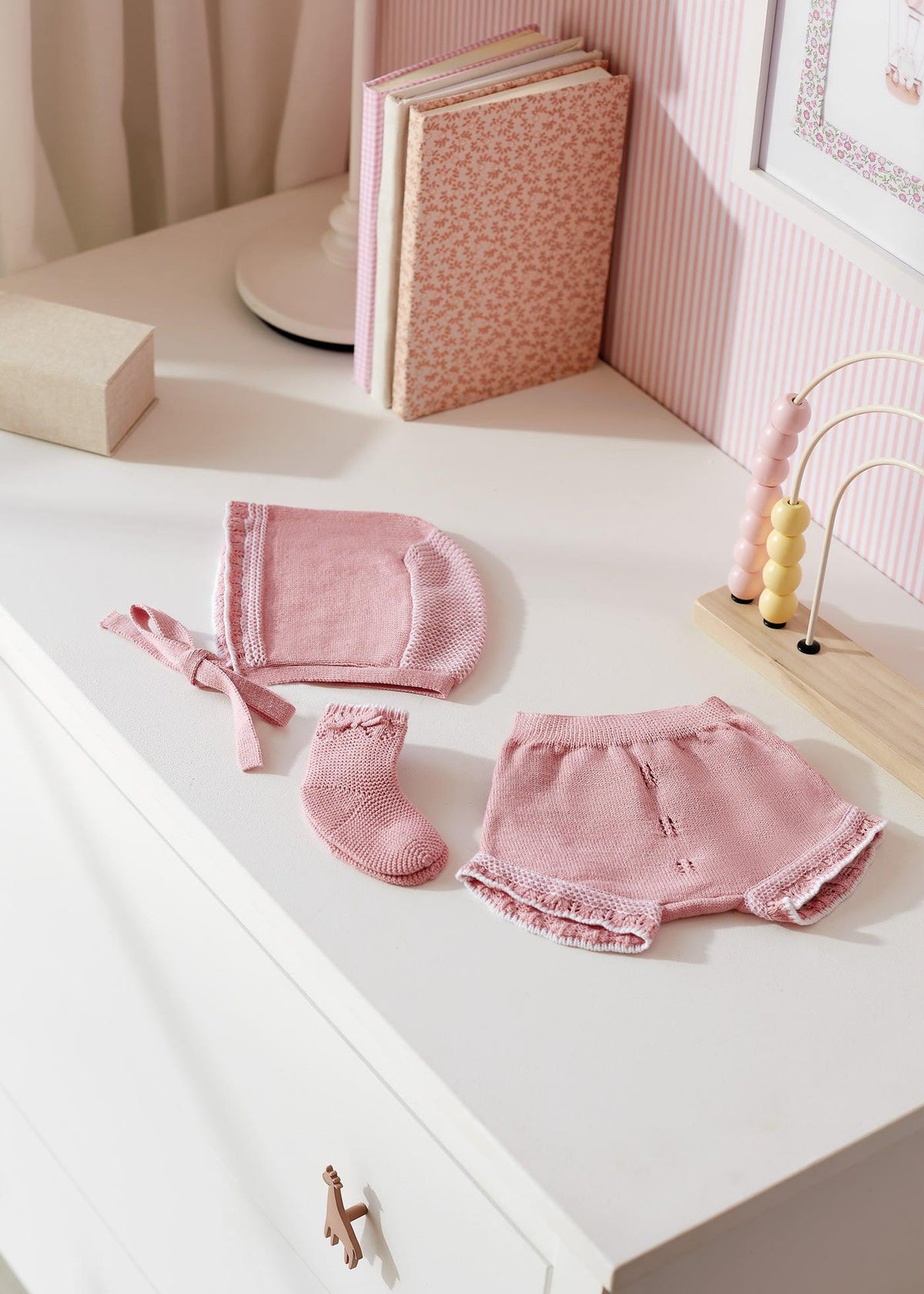 Set 3 Piezas Tricot Tejido Rosa Mayoral